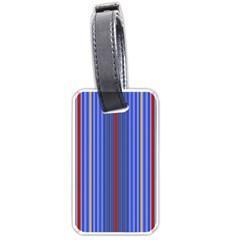 Colorful Stripes Luggage Tags (one Side)  by Simbadda