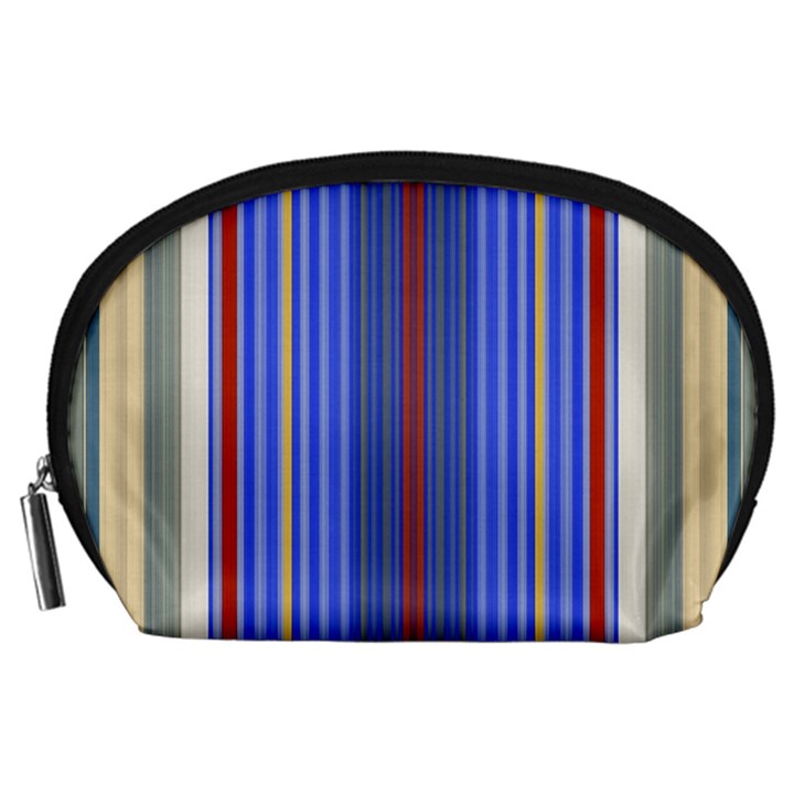 Colorful Stripes Accessory Pouches (Large) 