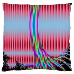 Fractal Tree Large Flano Cushion Case (one Side) by Simbadda