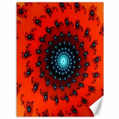 Red Fractal Spiral Canvas 36  X 48   by Simbadda