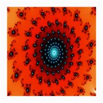 Red Fractal Spiral Medium Glasses Cloth (2-Side) Back