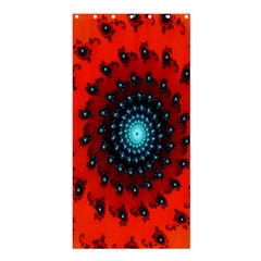 Red Fractal Spiral Shower Curtain 36  X 72  (stall)  by Simbadda