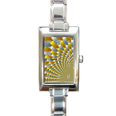 Fractal Spiral Rectangle Italian Charm Watch by Simbadda