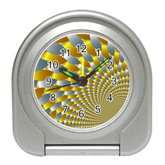 Fractal Spiral Travel Alarm Clocks by Simbadda