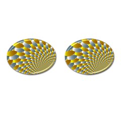 Fractal Spiral Cufflinks (oval) by Simbadda