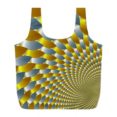 Fractal Spiral Full Print Recycle Bags (l)  by Simbadda
