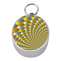 Fractal Spiral Mini Silver Compasses by Simbadda