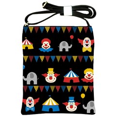 Circus  Shoulder Sling Bags by Valentinaart