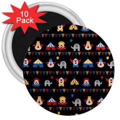 Circus 3  Magnets (10 Pack)  by Valentinaart