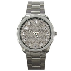 Silver Tropical Print Sport Metal Watch by dflcprints