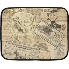 Vintage Newspaper  Double Sided Fleece Blanket (mini) 