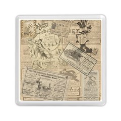 Vintage Newspaper  Memory Card Reader (square) 