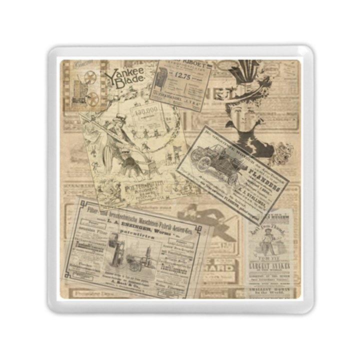 Vintage newspaper  Memory Card Reader (Square) 