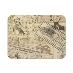 Vintage Newspaper  Double Sided Flano Blanket (mini)  by Valentinaart