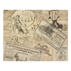 Vintage Newspaper  Double Sided Flano Blanket (large)  by Valentinaart