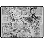 Vintage newspaper  Double Sided Fleece Blanket (Large)  80 x60  Blanket Front