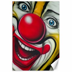 Clown Canvas 20  X 30   by Valentinaart