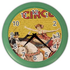 Vintage Circus  Color Wall Clocks by Valentinaart