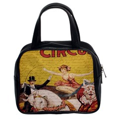 Vintage Circus  Classic Handbags (2 Sides) by Valentinaart