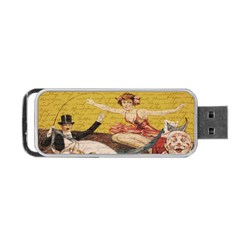 Vintage Circus  Portable Usb Flash (one Side) by Valentinaart