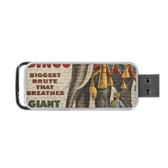 Vintage Circus  Portable Usb Flash (one Side) by Valentinaart