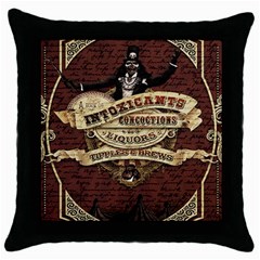 Vintage Circus  Throw Pillow Case (black) by Valentinaart
