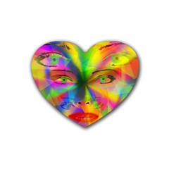 Rainbow Girl Heart Coaster (4 Pack)  by Valentinaart