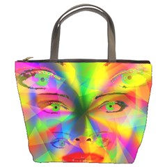 Rainbow Girl Bucket Bags by Valentinaart