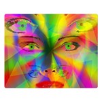 Rainbow girl Double Sided Flano Blanket (Large)  Blanket Back