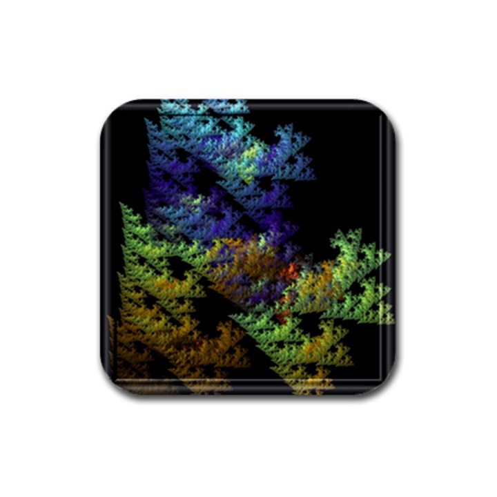 Fractal Forest Rubber Square Coaster (4 pack) 