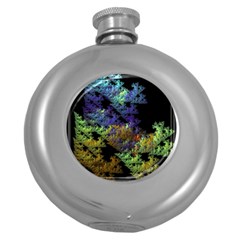 Fractal Forest Round Hip Flask (5 Oz)