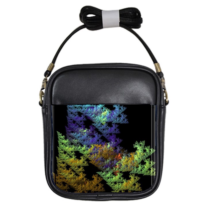 Fractal Forest Girls Sling Bags