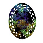 Fractal Forest Oval Filigree Ornament (Two Sides) Back