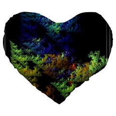 Fractal Forest Large 19  Premium Heart Shape Cushions by Simbadda