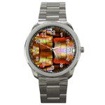 Fractal Tiles Sport Metal Watch Front