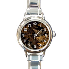 Fractal Fern Round Italian Charm Watch by Simbadda