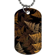 Fractal Fern Dog Tag (one Side) by Simbadda