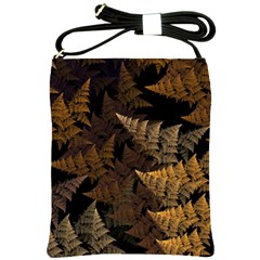 Fractal Fern Shoulder Sling Bags by Simbadda