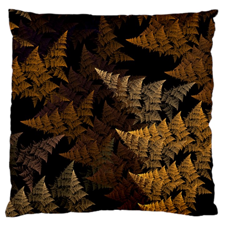 Fractal Fern Large Flano Cushion Case (One Side)