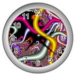 Fractal Roots Wall Clocks (Silver)  Front