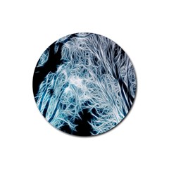 Fractal Forest Rubber Round Coaster (4 Pack)  by Simbadda