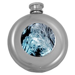 Fractal Forest Round Hip Flask (5 Oz)