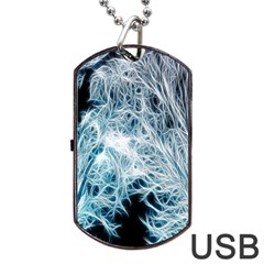 Fractal Forest Dog Tag Usb Flash (two Sides) by Simbadda