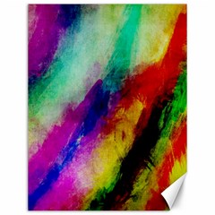 Abstract Colorful Paint Splats Canvas 12  X 16   by Simbadda