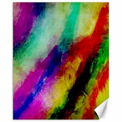 Abstract Colorful Paint Splats Canvas 16  X 20   by Simbadda