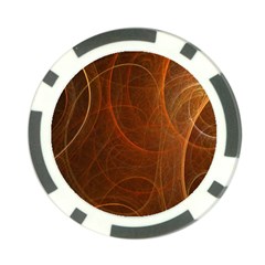 Fractal Color Lines Poker Chip Card Guard by Simbadda