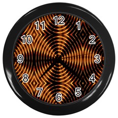 Fractal Patterns Wall Clocks (Black)