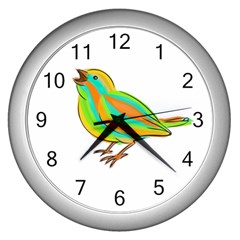 Bird Wall Clocks (silver) 