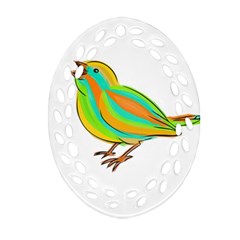 Bird Oval Filigree Ornament (two Sides)