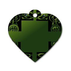 Celtic Corners Dog Tag Heart (one Side) by Simbadda